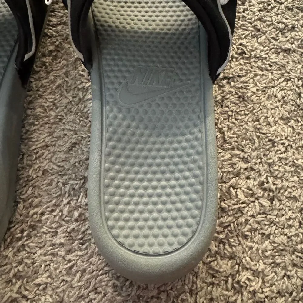 Nike Benassi JDI Fanny Pack Slides Black Gray Men's Size 13 Sandal AO1037-001